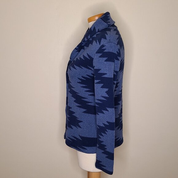 CHAPS Aztec Print Knit Button Long-Sleeve Cardigan - M - Picture 3 of 5